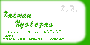 kalman nyolczas business card